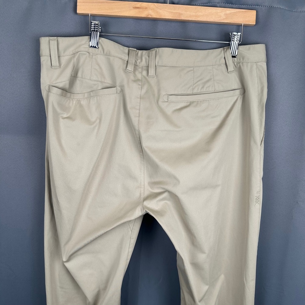 Rhone Commuter Pants Mens Khaki Tan Polyester Straight Leg Trousers 100161 - Picture 8 of 10
